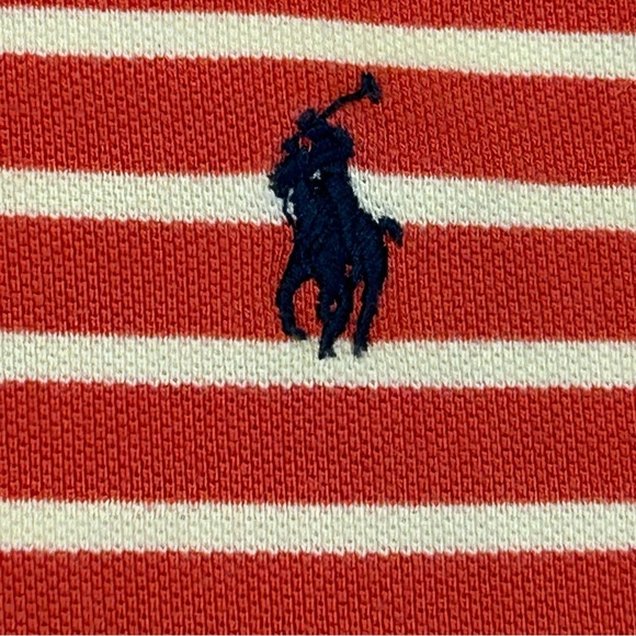 Polo Ralph Lauren Red Striped Polo Shirt M‎ - Picture 4 of 9